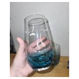 Decorative Nautical-Themed Collection with Pewter Candle Holders and Glassware