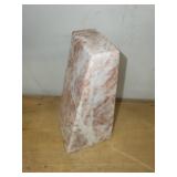 Unique Tapered Marble Sculpture and Ceramic Mug Set