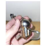 Set of 3 Collectible Vintage Items: Cottage Teapot, Delft Bell, and Knight Tea Infuser