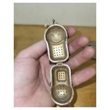 Set of 3 Collectible Vintage Items: Cottage Teapot, Delft Bell, and Knight Tea Infuser