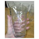 Set of 9 Clear Glass Tumblers