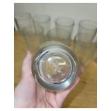 Set of 9 Clear Glass Tumblers