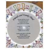 Friends and Family Plate with Set of 4 Collectible Teddy Bears