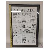 Set of 2 Framed Art Pieces: Urban Ruins Photography and Cat