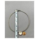 Sterling Silver Necklace with Red Carved Stone Pendant