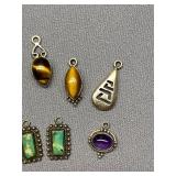 Sterling Silver Pendant Lot, Various Designs, Gemstones