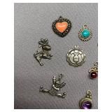 Assorted Vintage-Style Sterling Silver Charms Lot