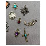 Assorted Vintage-Style Sterling Silver Charms Lot