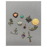 Assorted Vintage-Style Sterling Silver Charms Lot