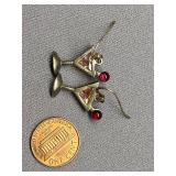 Sterling Silver Martini Glass Earrings Vintage