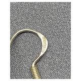 Sterling Silver Dangle Earrings 925 Overlapping Wire