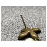 Handcrafted Floral Pearl Earrings with Sterling Silver Posts