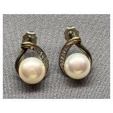 Sterling Silver Pearl Earrings