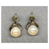 Sterling Silver Pearl Earrings