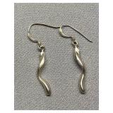Artisan Sterling Silver Wave Earrings 925
