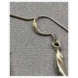 Artisan Sterling Silver Wave Earrings 925