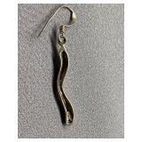 Artisan Sterling Silver Wave Earrings 925