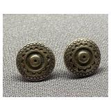 Intricate Sterling Silver Earrings - Circular Design