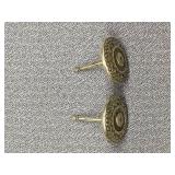 Intricate Sterling Silver Earrings - Circular Design