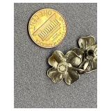 Vintage Sterling Silver Clover Screw-back Earrings