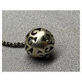 Sterling Silver Necklace with Intricate Pendant