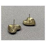 Vintage Sterling Silver Heart Earrings