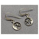 Sterling Silver Moon Star Earrings