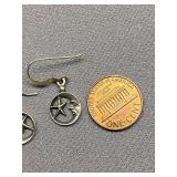 Sterling Silver Moon Star Earrings