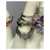 Vibrant Gemstone Fashion Rings Collection