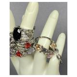 Vibrant Gemstone Fashion Rings Collection