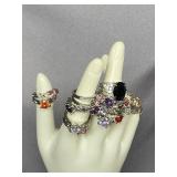 Vibrant Gemstone Fashion Rings Collection