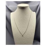 Sterling Silver Necklace with Charm - 925 Marked