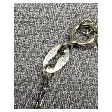 Sterling Silver Necklace with Charm - 925 Marked