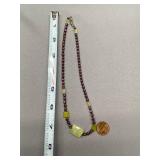 Vintage Sterling Silver Stone Necklace