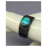 Sterling Silver Turquoise Ring with Arrows