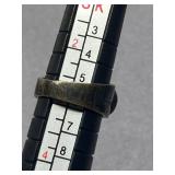 Sterling Silver Turquoise Ring with Arrows