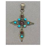 Sterling Silver Taxco Cross Pendant