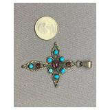 Sterling Silver Taxco Cross Pendant