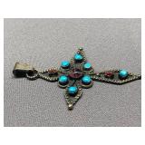 Sterling Silver Taxco Cross Pendant