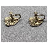 Sterling Silver Floral Earrings