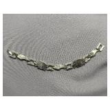 Sterling Silver Animal Bracelet - Elephants and Whales