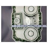 Meissen Porcelain Desk Set with Inkwells - See Photos