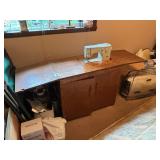 Elna Sewing Machine and Cabinet