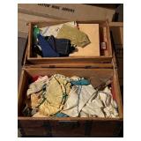 Vintage Doll Clothes and Items in Chest