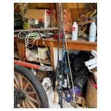Misc Garage Items and Fishing Poles