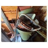 Garbage Cans, Shovel, Chairs