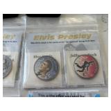 Elvis Presley Colorized Quarters and Half Dollars
