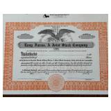 Vintage North Dakota Company Share Certificates Blank Never Assigned