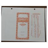 Vintage North Dakota Company Share Certificates Blank Never Assigned