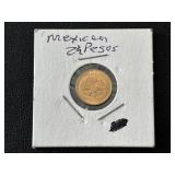 1945 Mexico Gold 2 1/2 Peso Coin 180,000 Minted